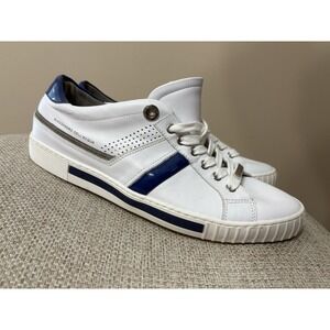 Men's US 11/EU 44 Designer Alessandro‎ Dell'acqua Leathers Sneakers White Navy